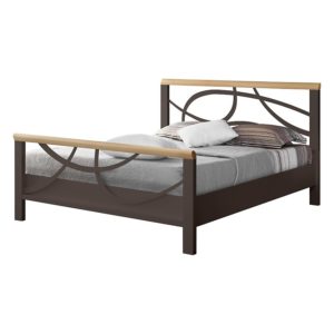 Cadre De Lit Ancien 160 Cm Bois Sculpté Vert - Sans Sommier Ni Matelas