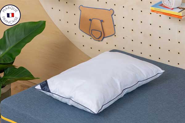 Oreiller Enfant Koru Kids 40x80 Cm - Rembourrage Réglable 600 G, Housse Lavable 60°C | Hypoallergénique, Certifié Oeko-Tex